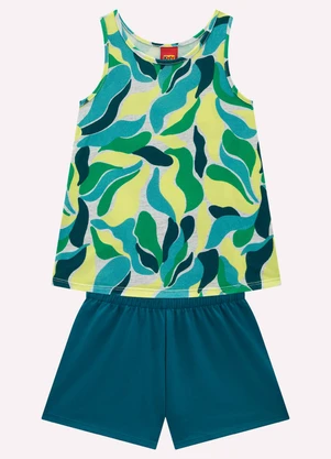 Kyly - Conjunto Infantil Menina Estampa Cinza - KYLY