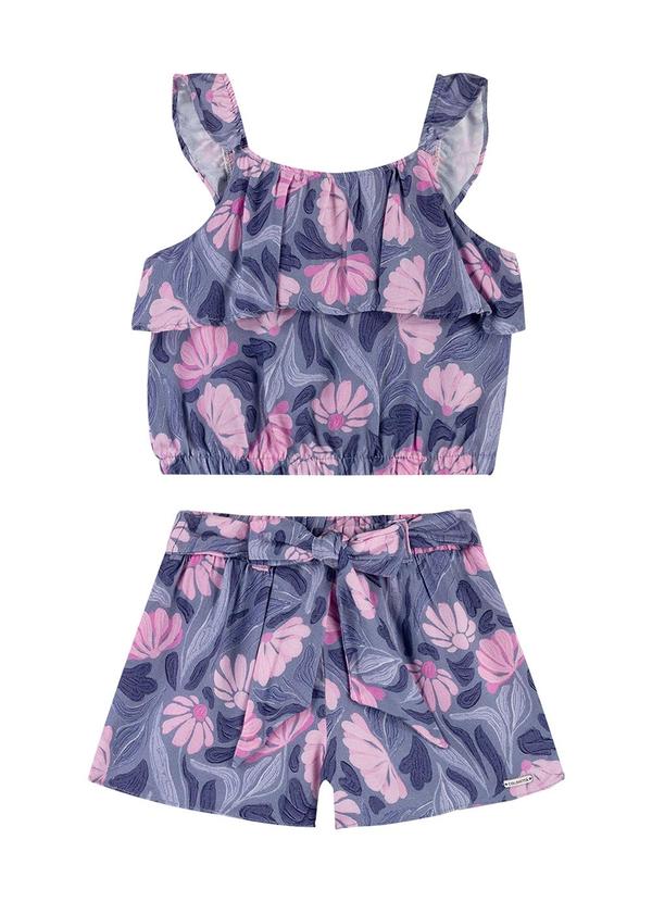 Colorittá - Conjunto Infantil Menina Estampa Colorittá Azul 1