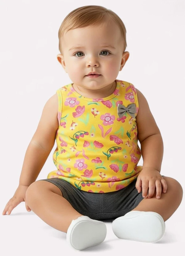 Kyly - Conjunto Infantil Menina Estampa Frutas Amarelo 2