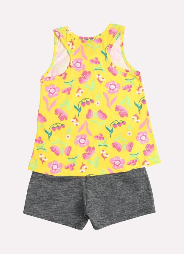 Kyly - Conjunto Infantil Menina Estampa Frutas Amarelo 3