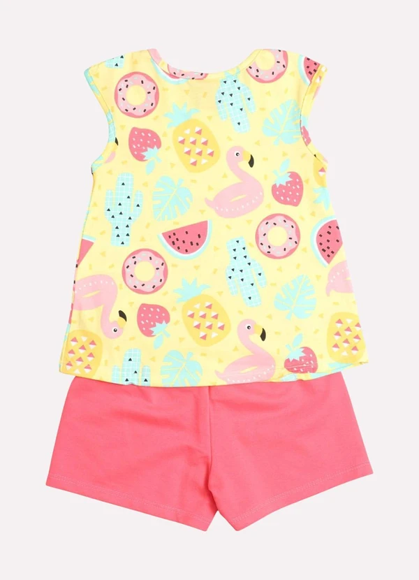 Kyly - Conjunto Infantil Menina Estampa Frutas Amarelo 3
