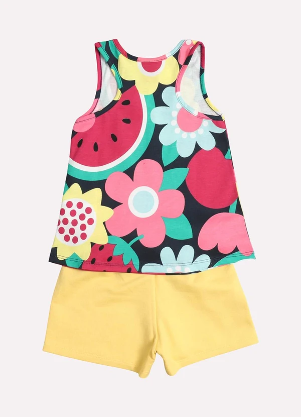 Kyly - Conjunto Infantil Menina Estampa Frutas Azul 3