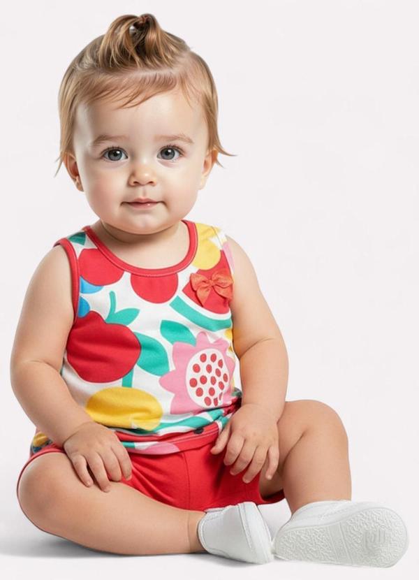 Kyly - Conjunto Infantil Menina Estampa Frutas Branco 3