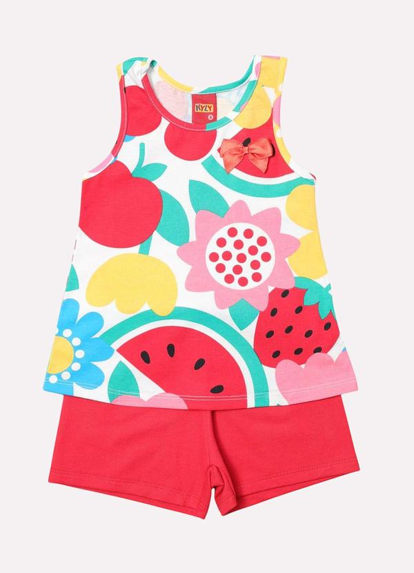 Kyly - Conjunto Infantil Menina Estampa Frutas Branco 2
