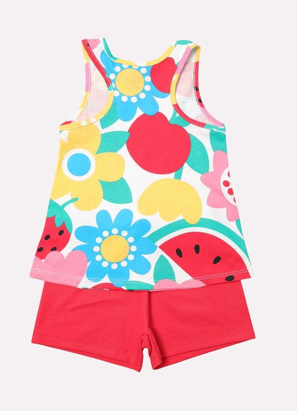 Kyly - Conjunto Infantil Menina Estampa Frutas Branco 1