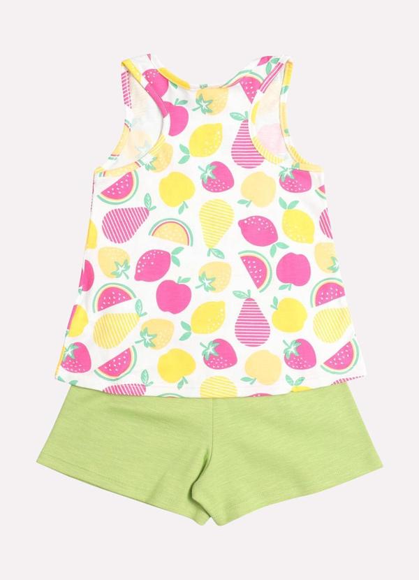 Kyly - Conjunto Infantil Menina Estampa Frutas Branco 3