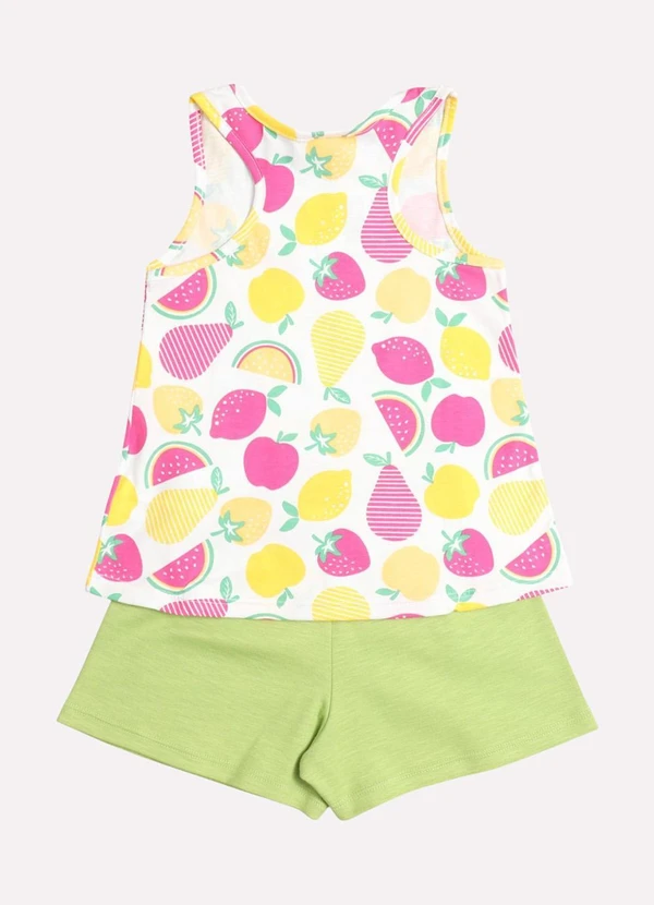 Kyly - Conjunto Infantil Menina Estampa Frutas Branco 3