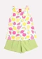 Kyly - Conjunto Infantil Menina Estampa Frutas Branco - variação: Branco