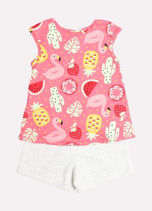 Kyly - Conjunto Infantil Menina Estampa Frutas Vermelho 3