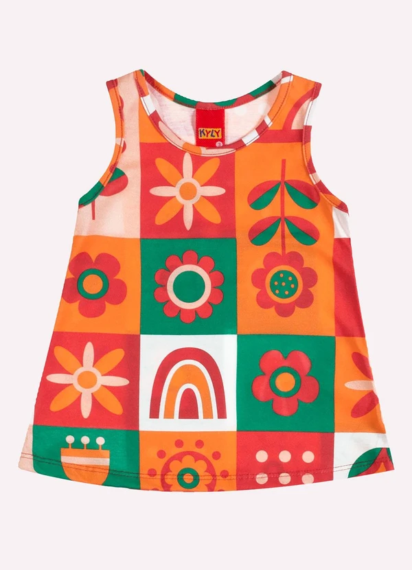 Kyly - Conjunto Infantil Menina Estampa Laranja 3