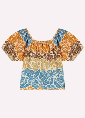 Nanai - Conjunto Infantil Menina Estampa Laranja - NANAI
