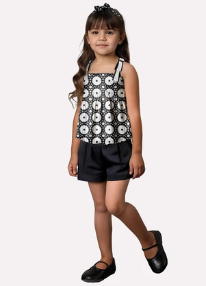 Conjunto Infantil Menina Estampa Milon (Preto) - MILON