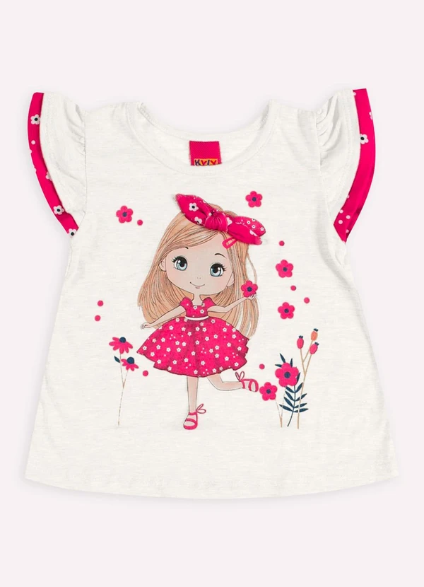 Kyly - Conjunto Infantil Menina Estampa Off White 2