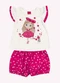 Kyly - Conjunto Infantil Menina Estampa Branco - variação: Off White