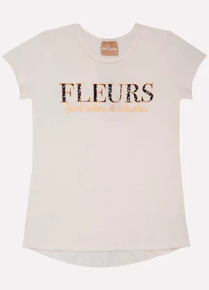 Milon - Conjunto Infantil Menina Estampa Off White - MILON