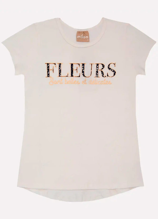 Milon - Conjunto Infantil Menina Estampa Off White 2