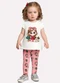 Kyly - Conjunto Infantil Menina Estampa Branco - variação: Off White