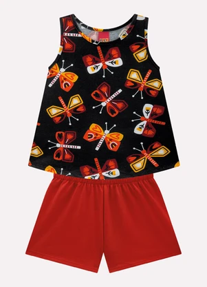 Kyly - Conjunto Infantil Menina Estampa Preto - KYLY