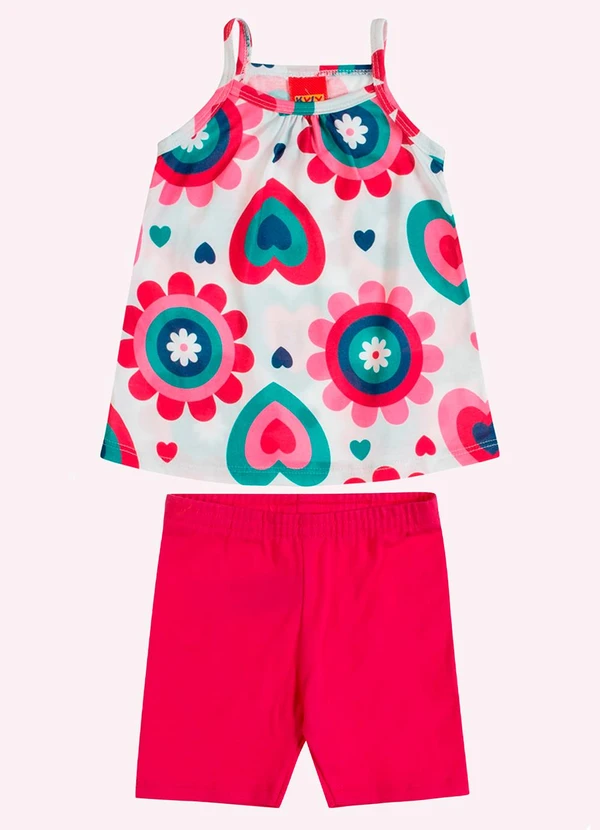 Kyly - Conjunto Infantil Menina Estampa Rosa