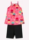 Kyly - Conjunto Infantil Menina Estampa Rosa - variação: Rosa