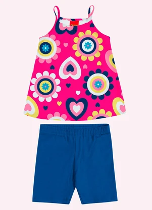 Kyly - Conjunto Infantil Menina Estampa Rosa - KYLY