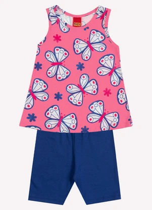 Kyly - Conjunto Infantil Menina Estampa Rosa - KYLY