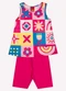 Kyly - Conjunto Infantil Menina Estampa Rosa - variação: Rosa