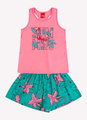 Kyly - Conjunto Infantil Menina Estampa Rosa - KYLY
