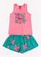 Kyly - Conjunto Infantil Menina Estampa Rosa - variação: Rosa