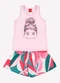 Kyly - Conjunto Infantil Menina Estampa Rosa - variação: Rosa
