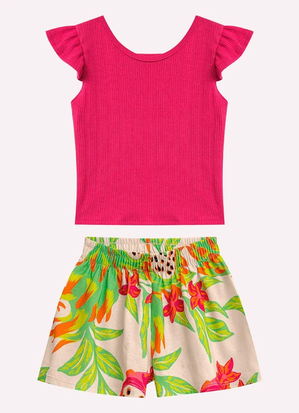 Nanai - Conjunto Infantil Menina Estampa Rosa 3