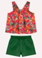 Nanai - Conjunto Infantil Menina Estampa Bege - variação: Rosa