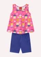 Kyly - Conjunto Infantil Menina Estampa Azul - variação: Rosa