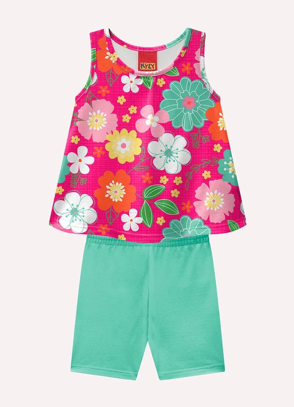 Kyly - Conjunto Infantil Menina Estampa Rosa 1