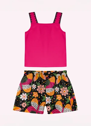 Nanai - Conjunto Infantil Menina Estampa Rosa - NANAI