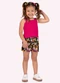 Nanai - Conjunto Infantil Menina Estampa Vermelho - variação: Rosa