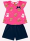 Kyly - Conjunto Infantil Menina Estampa Azul - variação: Rosa