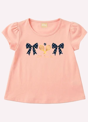 Milon - Conjunto Infantil Menina Estampa Rosa - MILON