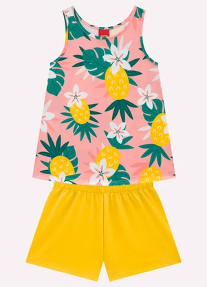 Kyly - Conjunto Infantil Menina Estampa Rosa - KYLY