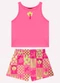 Kyly - Conjunto Infantil Menina Estampa Rosa - variação: Rosa