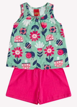 Kyly - Conjunto Infantil Menina Estampa Verde - KYLY