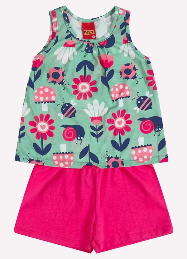 Kyly - Conjunto Infantil Menina Estampa Verde
