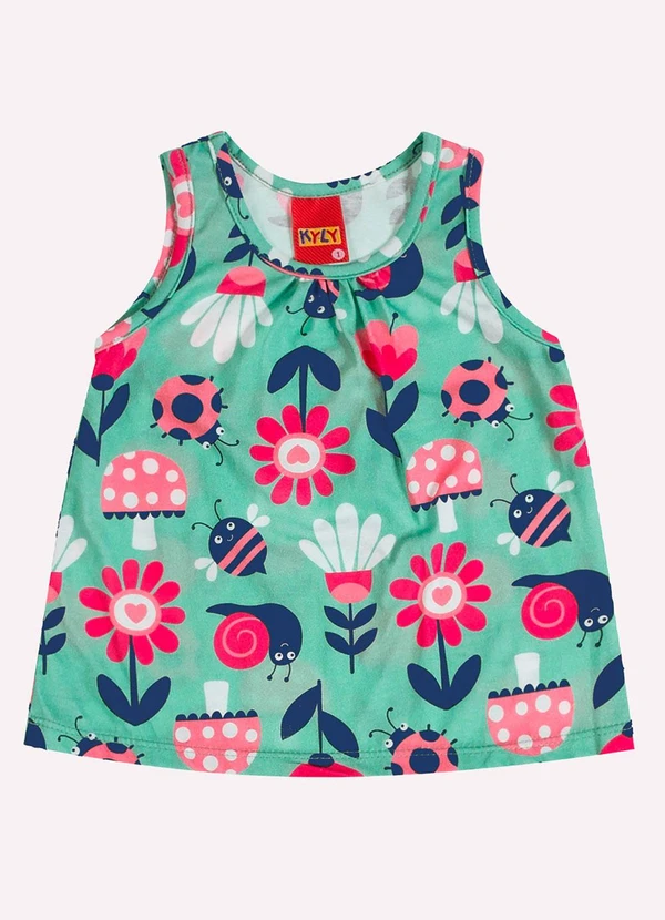 Kyly - Conjunto Infantil Menina Estampa Verde 2