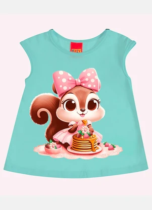 Kyly - Conjunto Infantil Menina Estampa Verde - KYLY