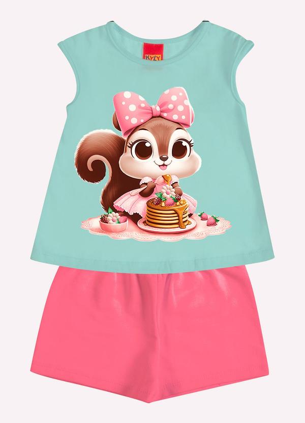 Kyly - Conjunto Infantil Menina Estampa Verde