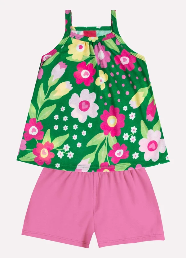 Kyly - Conjunto Infantil Menina Estampa Verde 3