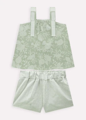 Milon - Conjunto Infantil Menina Estampa Verde - MILON