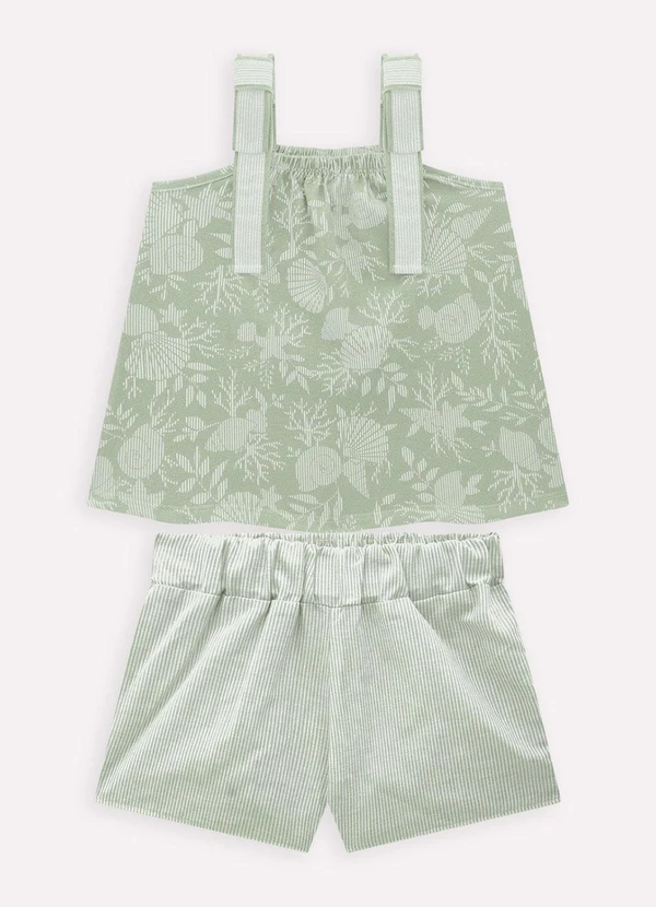 Milon - Conjunto Infantil Menina Estampa Verde 2