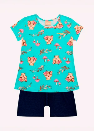 Milon - Conjunto Infantil Menina Estampa Verde - MILON