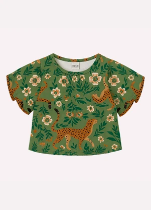 Nanai - Conjunto Infantil Menina Estampa Verde - NANAI